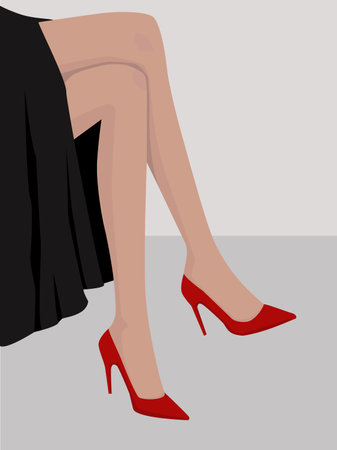 Long sleeve dress technical fashion illustration with long sleeves, oversized body, knee length. Flat apparel front, back, white color style. CAD mockupのイラスト素材