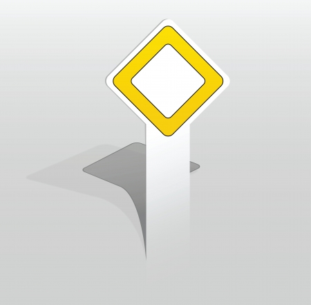 Vector illustration of paper sticker with main road signのイラスト素材