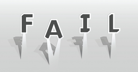 illustration of fail wordのイラスト素材