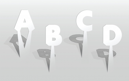 illustration of ABCD lettersのイラスト素材