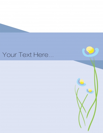 Illustration of greeting card with flowersのイラスト素材