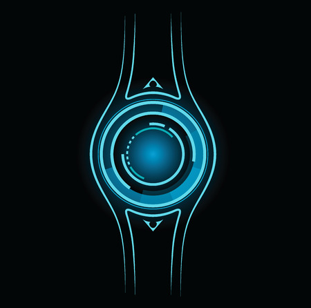 Futuristic blue abstract vector elementのイラスト素材