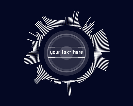 Abstract futuristic white infographics as head-up display on dark backgroundのイラスト素材