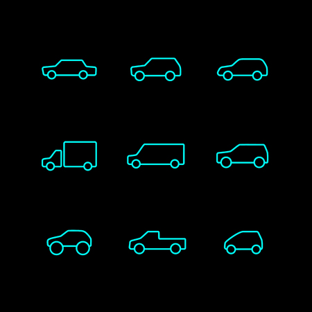 Vector set of car icons.のイラスト素材