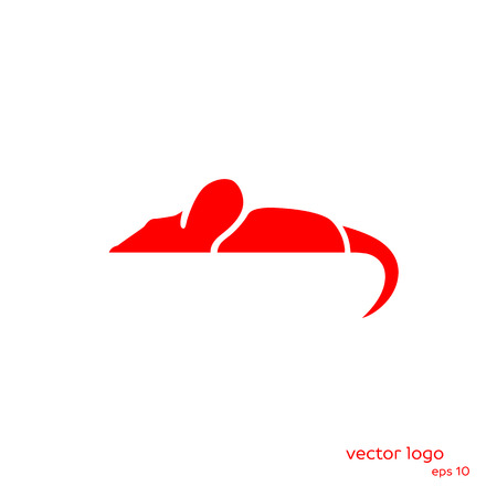 Vector illustration of mouse on white background. EPS 10のイラスト素材