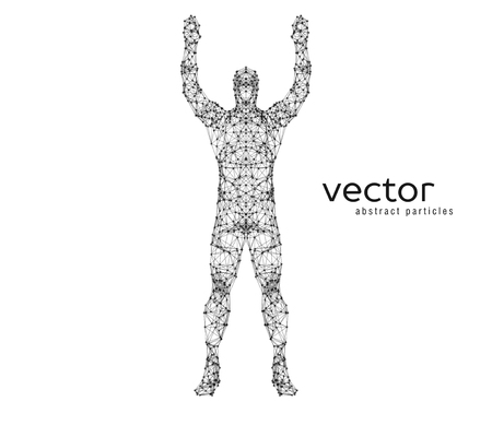 Abstract vector illustration of  man on white background.のイラスト素材