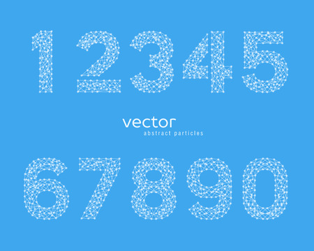 Vector abstract illustration of numbers.のイラスト素材