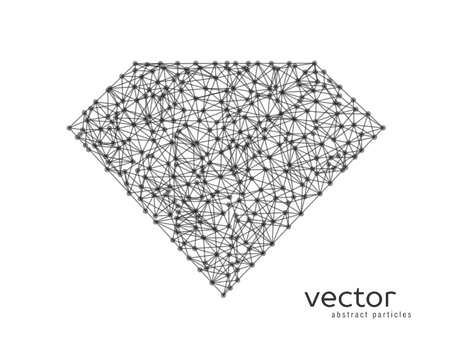 Abstract vector illustration of diamond on white background.のイラスト素材