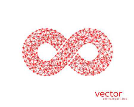 Abstract vector illustration of endless sign on white background.のイラスト素材
