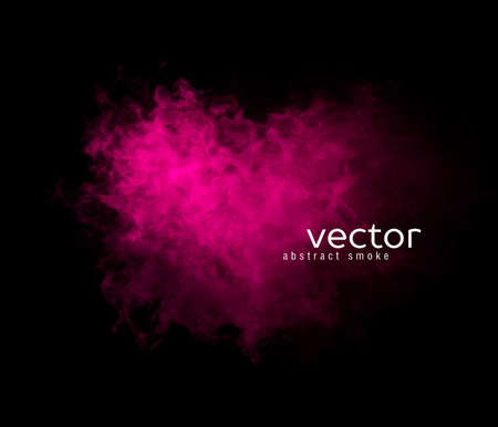 Vector abstract illustration of smoky heart on black background.のイラスト素材