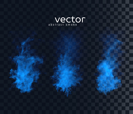 Vector illustration of smoky shapes. Isolated transparent special effect.のイラスト素材