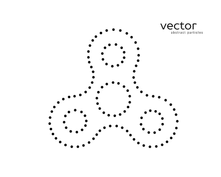 Abstract vector illustration of hand spinner. Background and text on a separate layer.のイラスト素材