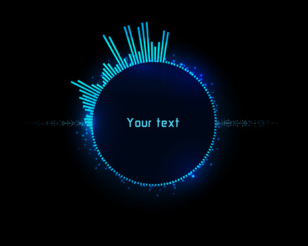 Futuristic blue infographics as head-up display. Use it as template for your design.のイラスト素材