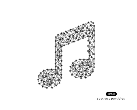 Abstract vector illustration of note sign on white background.のイラスト素材