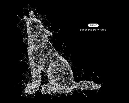 Vector abstract illustration of wolf. Eps 10. You can easily change color.のイラスト素材