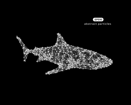 Vector abstract illustration of shark. Eps 10. You can easily change color.のイラスト素材