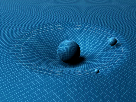 Interrelation between weight of different space objects and its influence to distortion of space-and-time.の写真素材