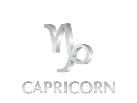 Astrological symbol of sign capricorn 3dの写真素材