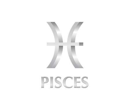 Astrological symbol of sign pisces 3dの写真素材