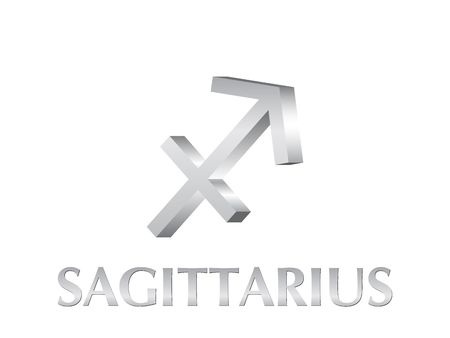 Astrological symbol of sign sagittarius 3dの写真素材