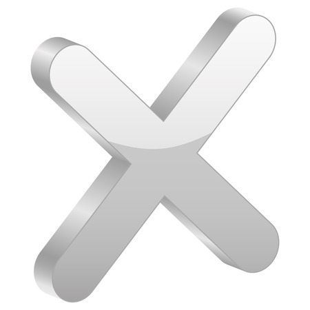 Grey cancel symbol. Vector illustration.のイラスト素材