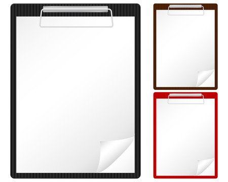 Clipboard with blank sheet on a white background. Vector illustration.のイラスト素材