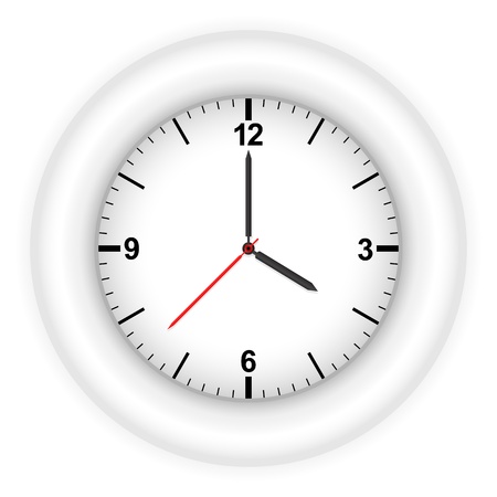 Clock isolated on white background. Vector illustration.のイラスト素材