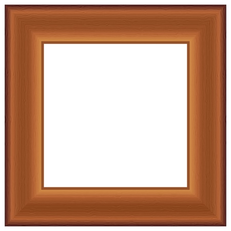 Wood frame isolated on white background. Vector illustration.のイラスト素材