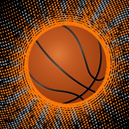 Abstract grunge basketball background. Vector illustration.のイラスト素材
