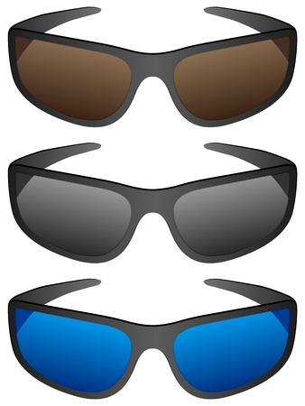 Sport sunglasses on a white background. Vector illustration.のイラスト素材