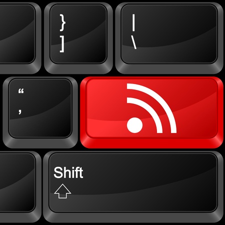 Keyboard computer button RSS. Vector illustration.のイラスト素材