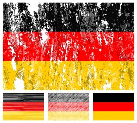 Germany grunge flag set on a white background.  のイラスト素材