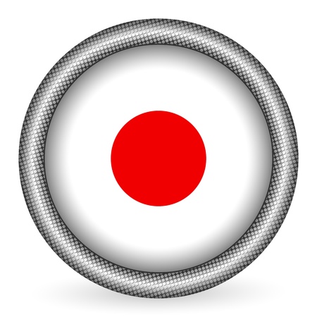 Japan flag button のイラスト素材