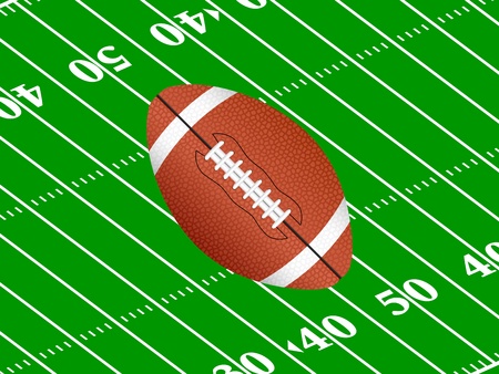 American football ball on a playground. Vector illustration.のイラスト素材