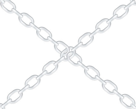 Chains isolated on white background. Vector illustration.
