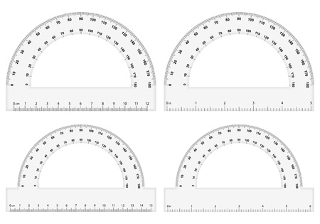 Protractor  on white background  Vector illustration のイラスト素材