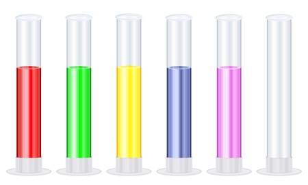 Test tube set on a white background  Vector illustration のイラスト素材