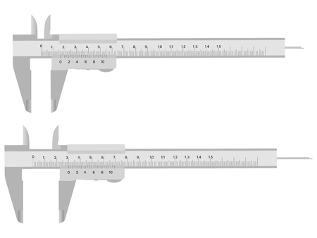 Calliper isolated on white bacckground  のイラスト素材