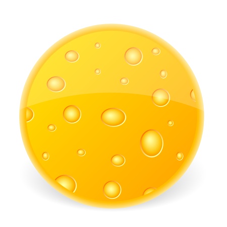 Piece of cheese on a white background. Vector illustration.のイラスト素材