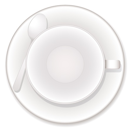 Empty coffee cup on white background. illustration. のイラスト素材
