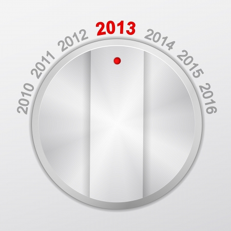 Control knob and new year 2013. illustration.のイラスト素材