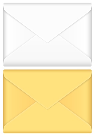 Envelope mail set on a white background.のイラスト素材