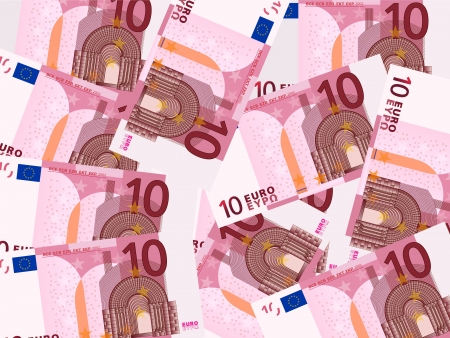 Background from a ten euro banknotes. Vector illustration.のイラスト素材