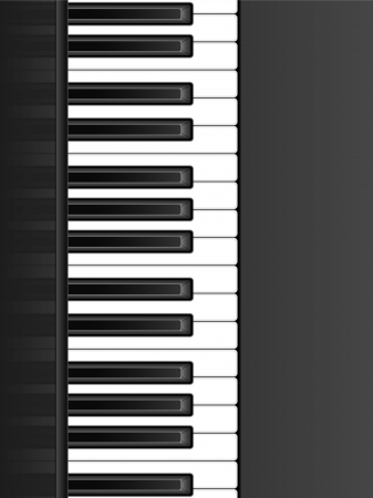 Black and white  piano keyboard background. Vector illustration.のイラスト素材