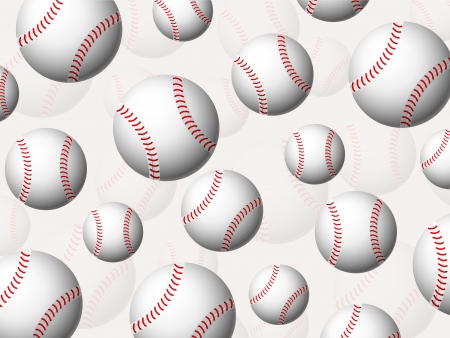 Seamless baseball balls pattern background illustration.のイラスト素材