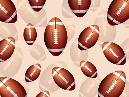 Seamless football balls pattern background illustration.のイラスト素材