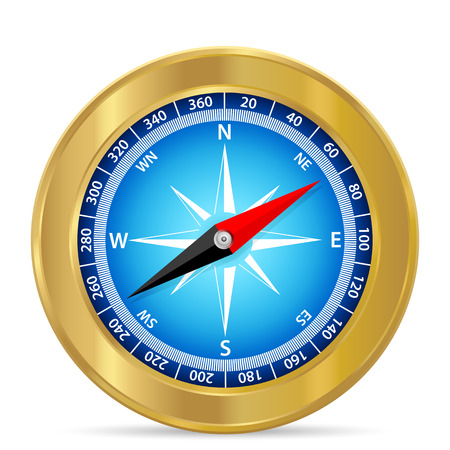 Compass on a white background. Vector illustration.のイラスト素材