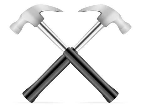 Hammer on a white background. Vector illustration.のイラスト素材