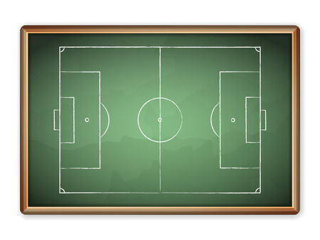 Sport field plan on blackboard.のイラスト素材