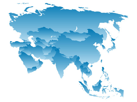 map Asia on a white background.のイラスト素材